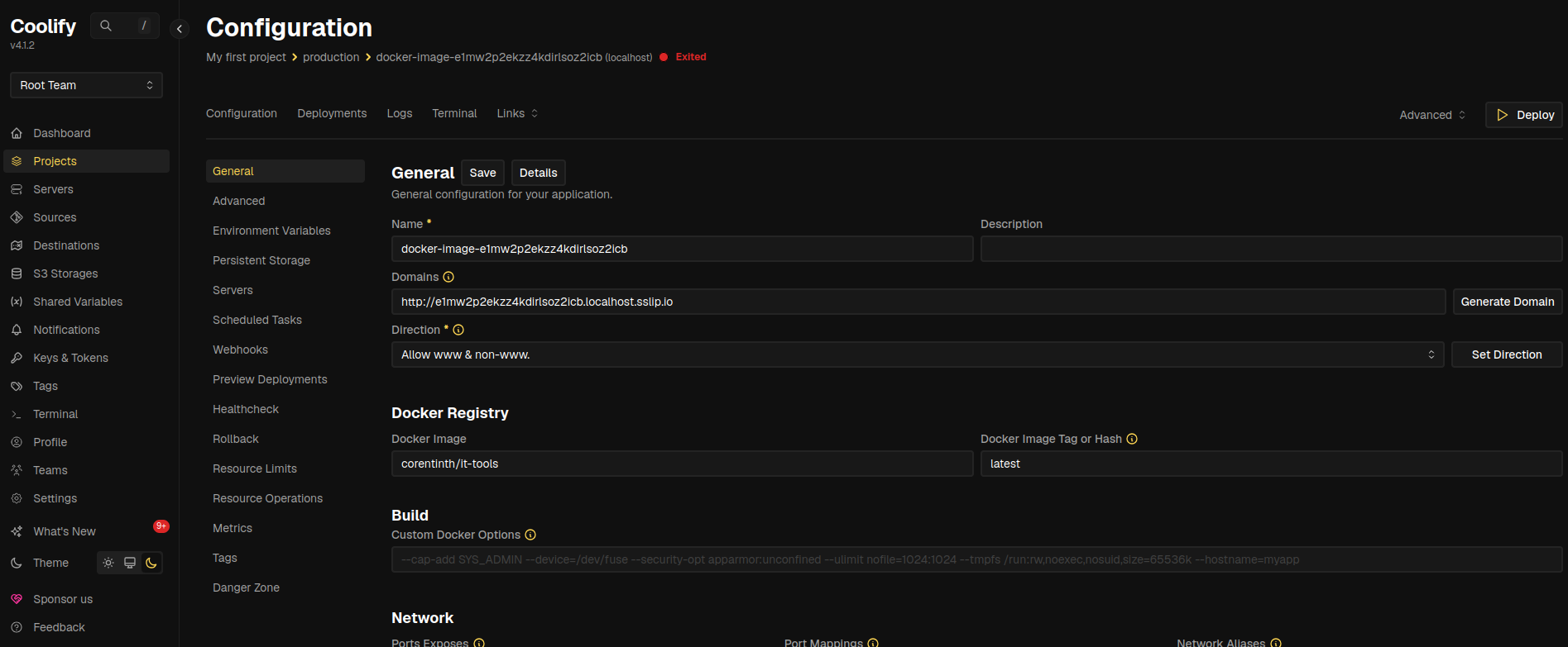Coolify - Deploy IT-Tools